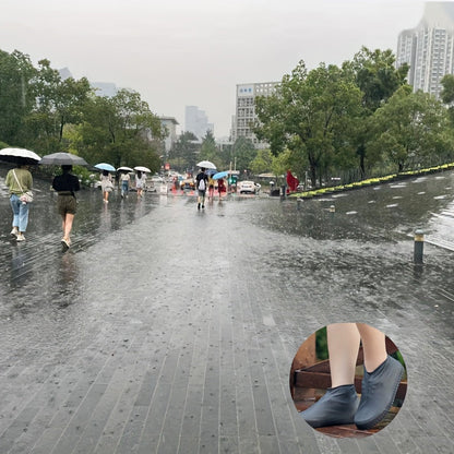 Sur-chaussures de pluie réutilisables en latex pour hommes, femmes et enfants – Lot de 5 paires couleurs assorties, taille unique (EU 34-45), protection antidérapante durable contre la pluie pour usage extérieur