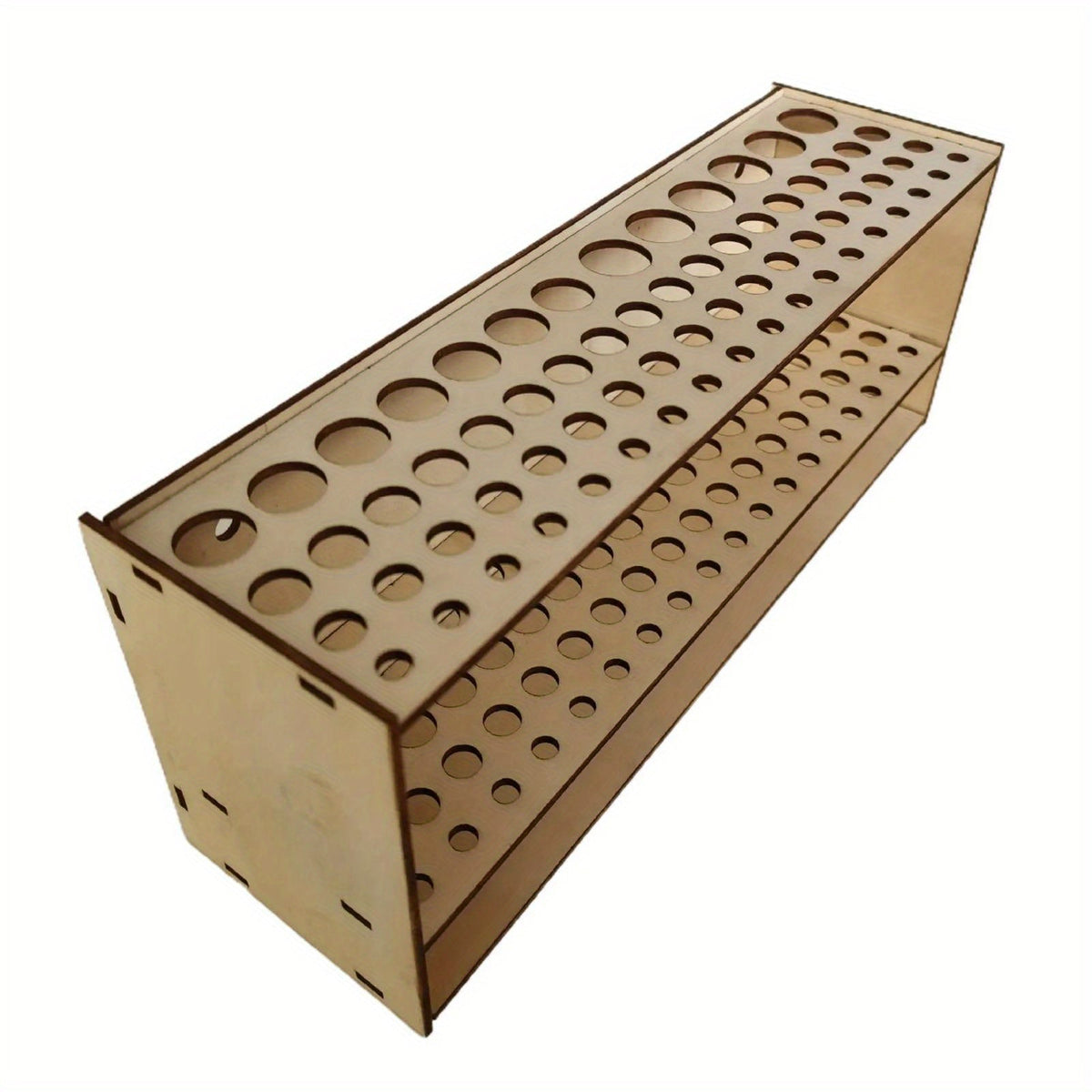 Support de pinceaux en bois à 67 trous - Organisateur de bureau pour artistes, boîte de rangement pour fournitures d'art, support de pinceaux léger et durable pour la peinture, le dessin et les loisirs créatifs