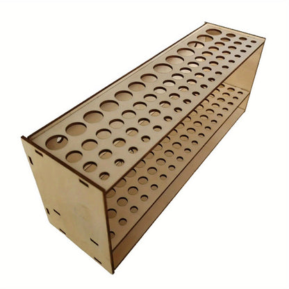 Support de pinceaux en bois à 67 trous - Organisateur de bureau pour artistes, boîte de rangement pour fournitures d'art, support de pinceaux léger et durable pour la peinture, le dessin et les loisirs créatifs