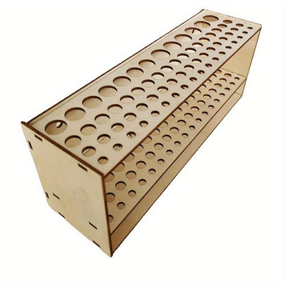 Support de pinceaux en bois à 67 trous - Organisateur de bureau pour artistes, boîte de rangement pour fournitures d'art, support de pinceaux léger et durable pour la peinture, le dessin et les loisirs créatifs