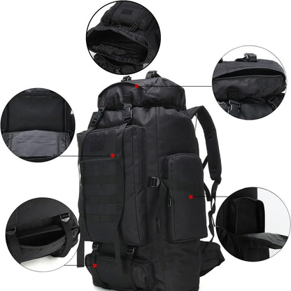 Sac à dos de randonnée grande capacité 26-42 L extensible - Sac pour camping, alpinisme, homme et femme, sac de jour léger pour les loisirs et l'aventure