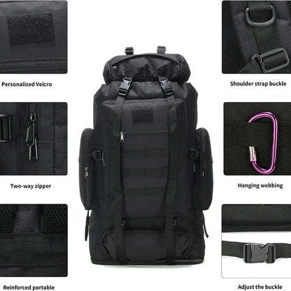 Sac à dos de randonnée grande capacité 26-42 L extensible - Sac pour camping, alpinisme, homme et femme, sac de jour léger pour les loisirs et l'aventure