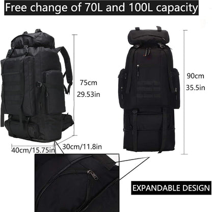 Sac à dos de randonnée grande capacité 26-42 L extensible - Sac pour camping, alpinisme, homme et femme, sac de jour léger pour les loisirs et l'aventure