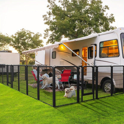Parc portable pour chiens 8/16 panneaux, enclos d'exercice robuste pour animaux, pour grands, moyens et petits chiens, utilisation intérieure/extérieure, camping en VR, jardin, cour, parc pour chiots, lapins et autres animaux