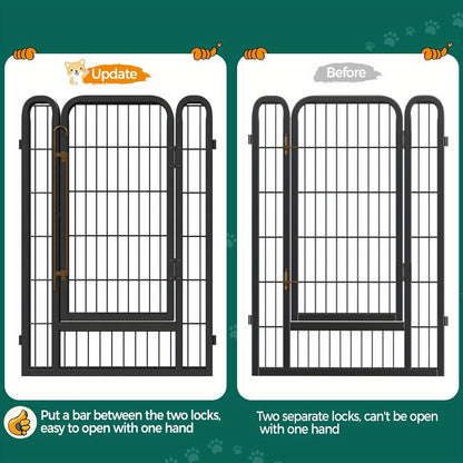 Parc portable pour chiens 8/16 panneaux, enclos d'exercice robuste pour animaux, pour grands, moyens et petits chiens, utilisation intérieure/extérieure, camping en VR, jardin, cour, parc pour chiots, lapins et autres animaux