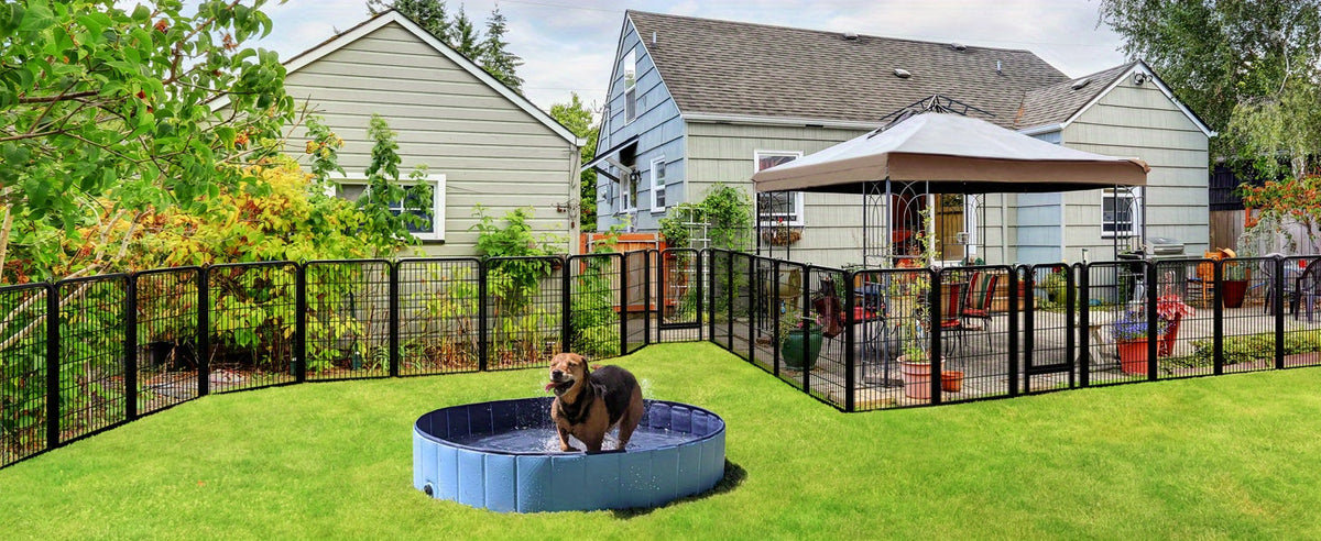 Parc portable pour chiens 8/16 panneaux, enclos d'exercice robuste pour animaux, pour grands, moyens et petits chiens, utilisation intérieure/extérieure, camping en VR, jardin, cour, parc pour chiots, lapins et autres animaux