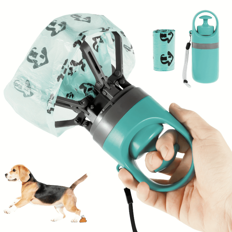 Pelle à déjections canines avec sac à cordon – Ramasse-crottes portable en EVA pour animaux, pelle et distributeur, pelle sanitaire légère pour chiens en extérieur, sans pile, facile à transporter