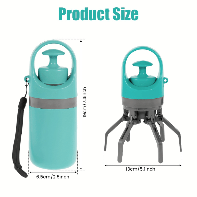 Pelle à déjections canines avec sac à cordon – Ramasse-crottes portable en EVA pour animaux, pelle et distributeur, pelle sanitaire légère pour chiens en extérieur, sans pile, facile à transporter