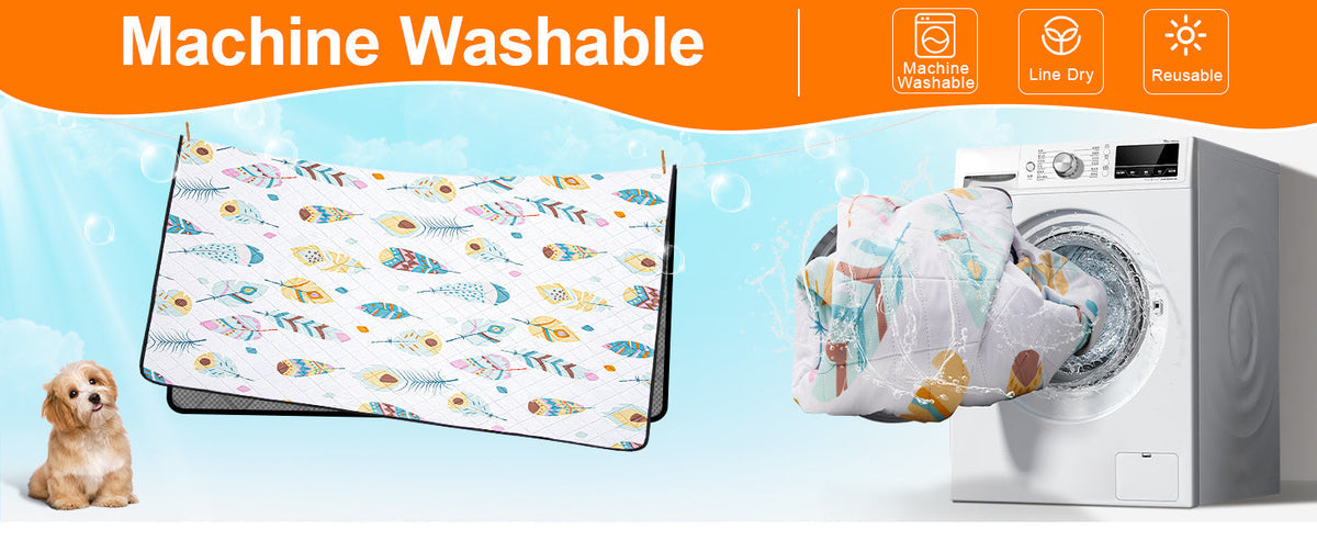 Lot de 2 alèses lavables pour chien – Tapis de dressage réutilisables, ultra-absorbants et anti-fuites avec envers antidérapant, lavables en machine pour parc, cage, apprentissage de la propreté et voyage