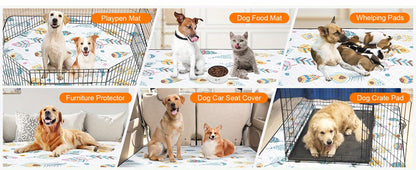 Lot de 2 alèses lavables pour chien – Tapis de dressage réutilisables, ultra-absorbants et anti-fuites avec envers antidérapant, lavables en machine pour parc, cage, apprentissage de la propreté et voyage
