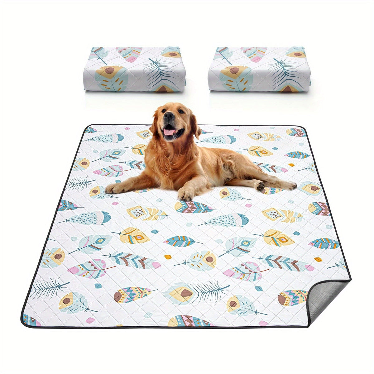 Lot de 2 alèses lavables pour chien – Tapis de dressage réutilisables, ultra-absorbants et anti-fuites avec envers antidérapant, lavables en machine pour parc, cage, apprentissage de la propreté et voyage