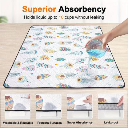 Lot de 2 alèses lavables pour chien – Tapis de dressage réutilisables, ultra-absorbants et anti-fuites avec envers antidérapant, lavables en machine pour parc, cage, apprentissage de la propreté et voyage