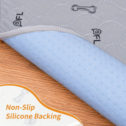Alèses lavables et réutilisables pour chien avec motif os – Alèses d'entraînement pour chiot antidérapantes, imperméables et absorbantes, tapis de mise bas lavables en machine pour canapé, cage, parc et apprentissage de la propreté, plusieurs tailles