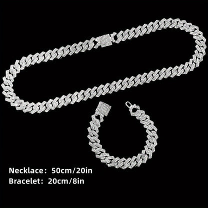 Parure de bijoux 4 pièces avec montre strass et pendentif croix, montre-bracelet analogique à quartz, collier, bracelet et boucles d'oreilles, cadeau unisexe pour lui ou elle, mariage