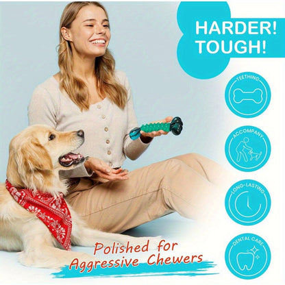 Os à mâcher en nylon pour chiens destructeurs – Jouet solide et durable pour chiens de races moyennes et grandes, os indestructible longue durée pour mâcheurs puissants, nettoyage des dents, disponible en lot de 1 ou 2 pièces