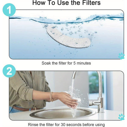 Filtres de rechange pour fontaine à eau pour chat et chien, pack de 4/8/16/20/24, charbon actif, filtration multiple, compatibles avec les distributeurs d'eau automatiques pour animaux NPET DF10 DF30