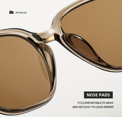 Lunettes de soleil unisexes vintage avec détails à clous, verres polarisés TR UV400 - Lunettes rétro style urbain pour hommes et femmes, idéales pour la conduite, les voyages et le quotidien, monture TR légère