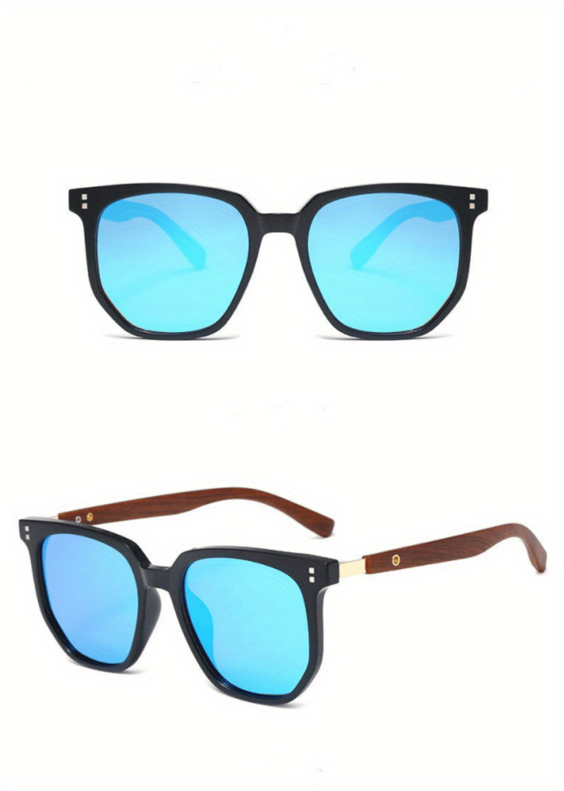 Lunettes de soleil unisexes vintage avec détails à clous, verres polarisés TR UV400 - Lunettes rétro style urbain pour hommes et femmes, idéales pour la conduite, les voyages et le quotidien, monture TR légère
