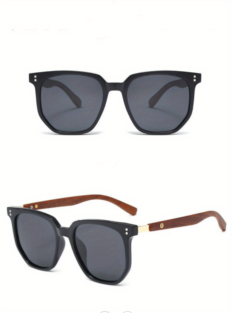 Lunettes de soleil unisexes vintage avec détails à clous, verres polarisés TR UV400 - Lunettes rétro style urbain pour hommes et femmes, idéales pour la conduite, les voyages et le quotidien, monture TR légère