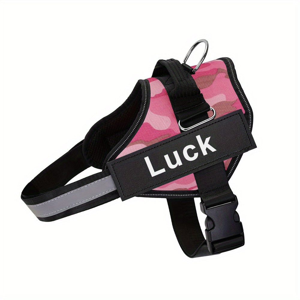 Harnais pour chien anti-traction personnalisé avec nom et numéro de téléphone – Gilet robuste anti-évasion pour le dressage et la promenade, tailles XS à XXL, 12 couleurs disponibles