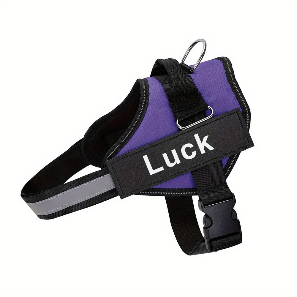 Harnais pour chien anti-traction personnalisé avec nom et numéro de téléphone – Gilet robuste anti-évasion pour le dressage et la promenade, tailles XS à XXL, 12 couleurs disponibles