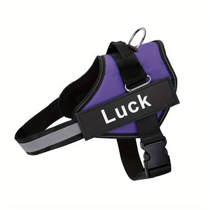 Harnais pour chien anti-traction personnalisé avec nom et numéro de téléphone – Gilet robuste anti-évasion pour le dressage et la promenade, tailles XS à XXL, 12 couleurs disponibles