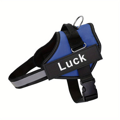 Harnais pour chien anti-traction personnalisé avec nom et numéro de téléphone – Gilet robuste anti-évasion pour le dressage et la promenade, tailles XS à XXL, 12 couleurs disponibles