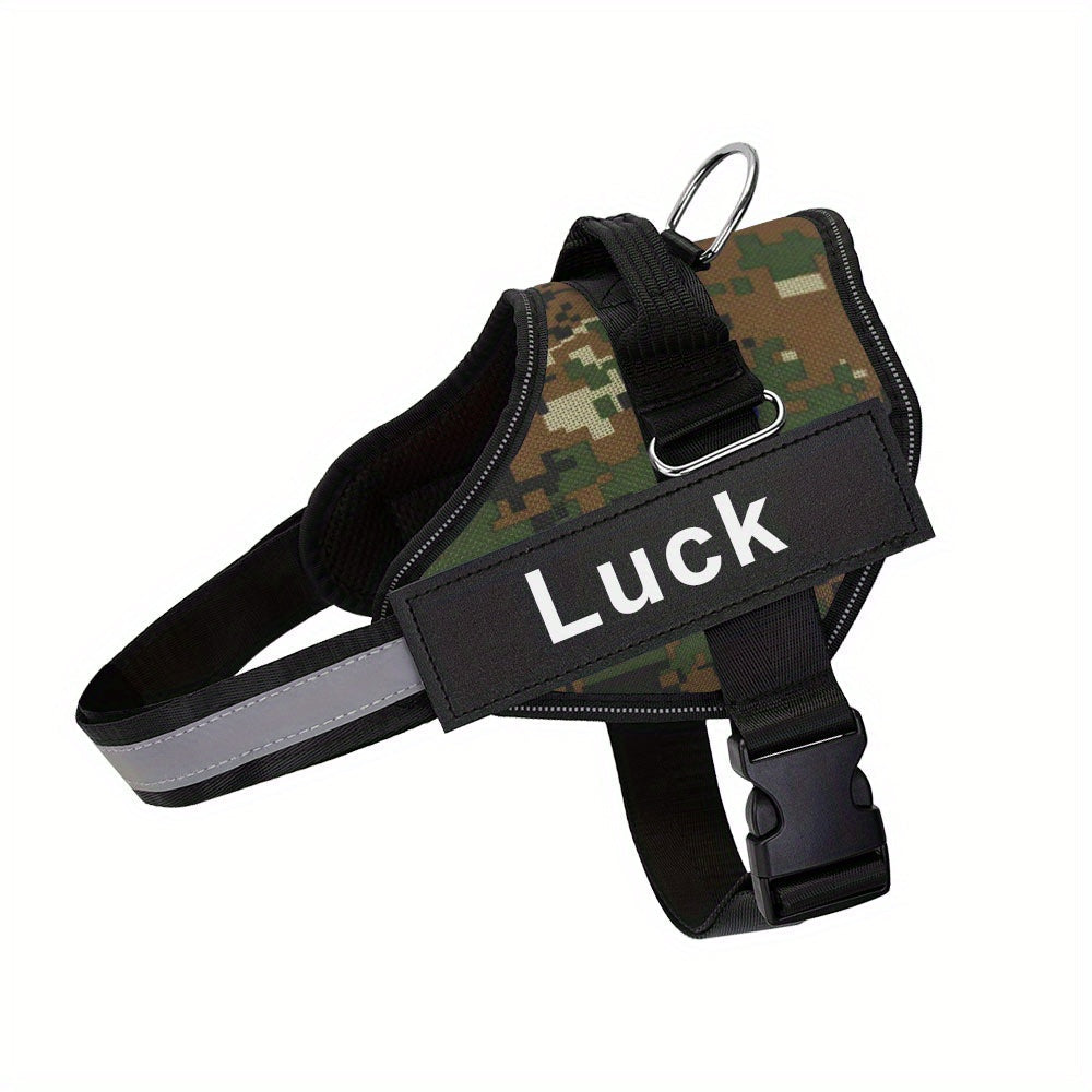 Harnais pour chien anti-traction personnalisé avec nom et numéro de téléphone – Gilet robuste anti-évasion pour le dressage et la promenade, tailles XS à XXL, 12 couleurs disponibles