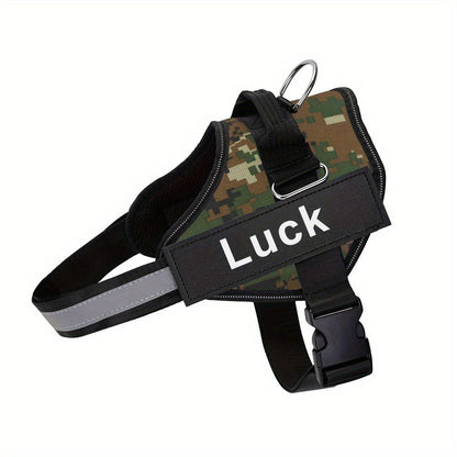 Harnais pour chien anti-traction personnalisé avec nom et numéro de téléphone – Gilet robuste anti-évasion pour le dressage et la promenade, tailles XS à XXL, 12 couleurs disponibles
