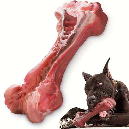 Jouet à mâcher indestructible pour chiens destructeurs, os en caoutchouc naturel durable pour le nettoyage des dents et le jeu interactif, os non toxique pour chiens de petites, moyennes et grandes races – Taille L 15 cm