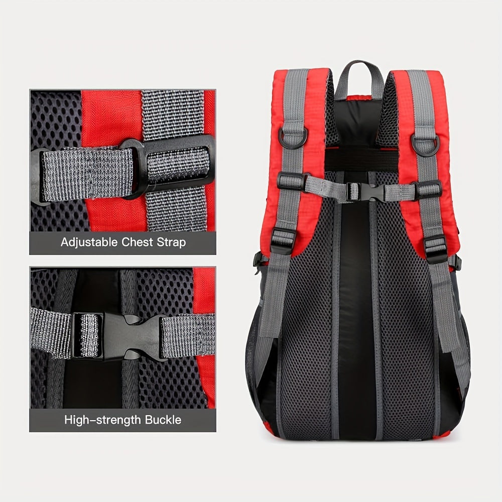 Sac à dos de randonnée 25,8 L pour hommes, femmes et enfants – Sac à dos de voyage léger pour l'extérieur avec réglage du torse, poches zippées et grande capacité pour le camping, l'alpinisme et les excursions.