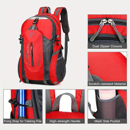 Sac à dos de randonnée 25,8 L pour hommes, femmes et enfants – Sac à dos de voyage léger pour l'extérieur avec réglage du torse, poches zippées et grande capacité pour le camping, l'alpinisme et les excursions.