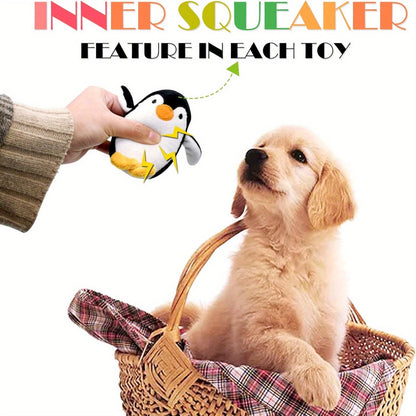 Lot de 12 jouets en peluche couineurs pour chiens – Jouets pour chiots, petits et moyens chiens – Jouets de dentition doux avec coffret cadeau : renard, tigre, lapin, panda et plus