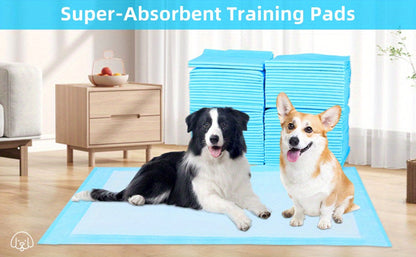 Alèses super absorbantes pour chien 60x60 cm pour le dressage des chiots et l'usage en intérieur – Alèses d'apprentissage anti-fuites et anti-odeurs, paquets économiques de 50 / 100 / 200 / 400 unités