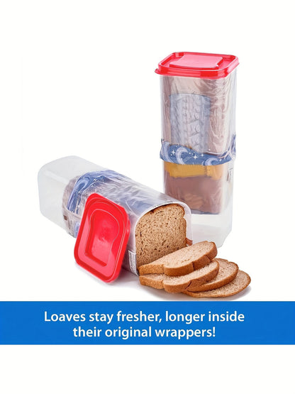 Récipient de conservation pour pain avec couvercle hermétique, boîte à pain empilable et réutilisable pour toasts et miches, organisateur de cuisine portable pour pain, idéal pour la maison et le camping