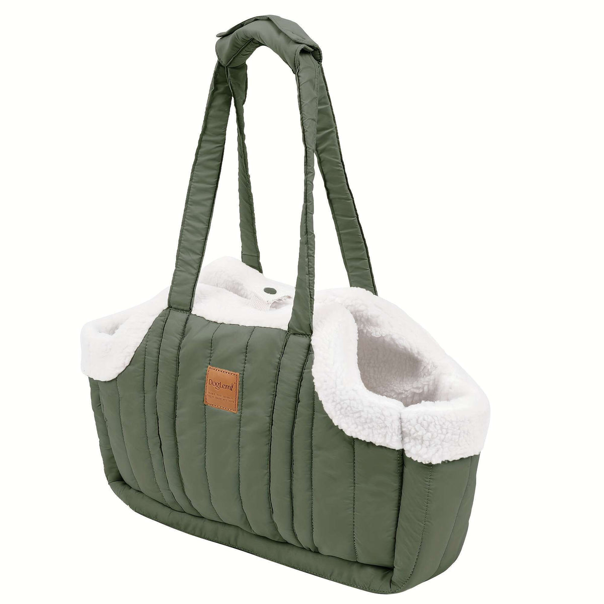 Sac de transport d'hiver pour animaux avec fermeture à pression – Sac fourre-tout chaud et confortable pour petits chiens et chats, idéal pour les activités en extérieur, disponible en marron, noir, beige, rose, vert et bleu
