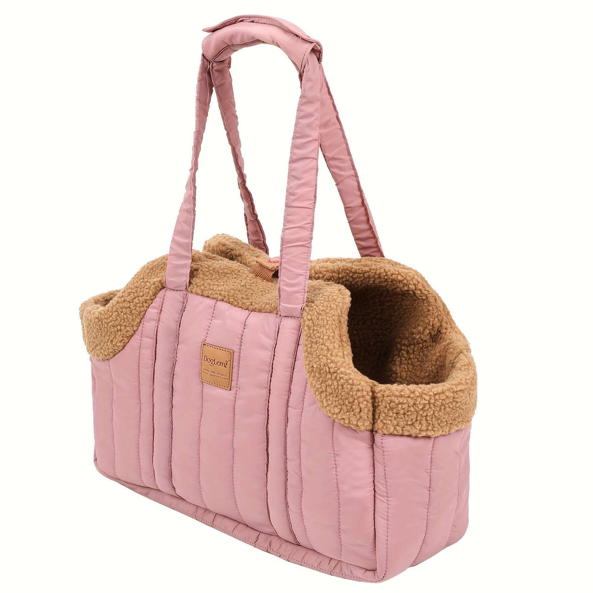 Sac de transport d'hiver pour animaux avec fermeture à pression – Sac fourre-tout chaud et confortable pour petits chiens et chats, idéal pour les activités en extérieur, disponible en marron, noir, beige, rose, vert et bleu