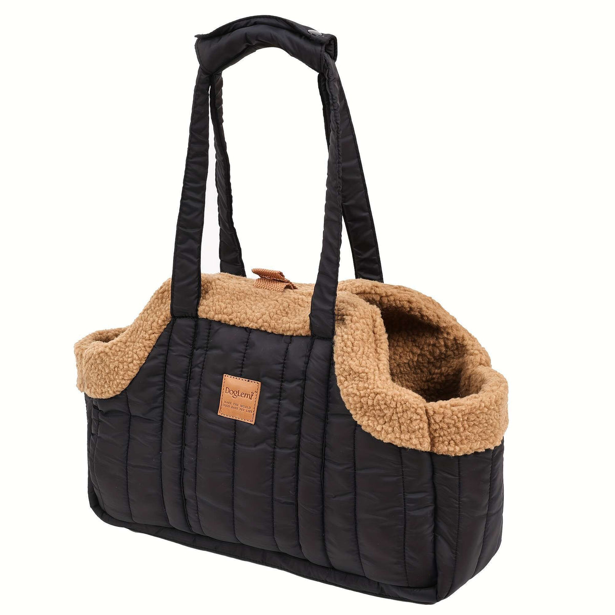 Sac de transport d'hiver pour animaux avec fermeture à pression – Sac fourre-tout chaud et confortable pour petits chiens et chats, idéal pour les activités en extérieur, disponible en marron, noir, beige, rose, vert et bleu