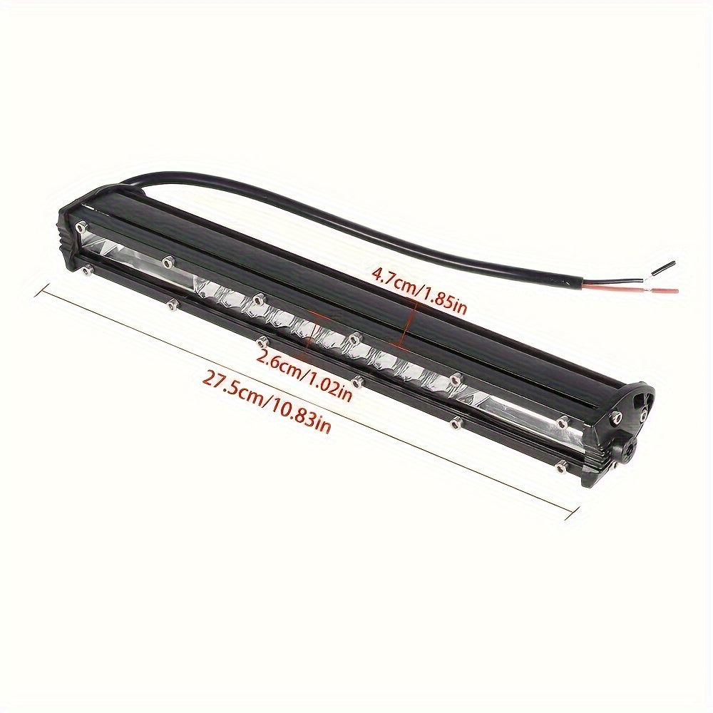 Kit de barres lumineuses LED tout-terrain – 2 barres LED de 10 pouces + 4 projecteurs de 4 pouces pour Jeep, camion, SUV, conduite tout-terrain 4x4, phares de travail étanches blanc brillant, installation facile (batterie non incluse)