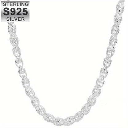 Collier chaîne bambou en argent sterling 925, 61 cm – Sans nickel, hypoallergénique, léger 6g, bijou de mode unisexe – Cadeau idéal pour hommes et femmes