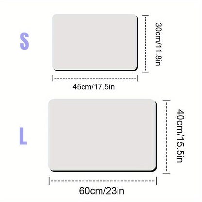Tapis de gamelle personnalisé pour animal de compagnie – Grand tapis antidérapant, absorbant et à séchage rapide pour chien et chat, set de table imperméable style nordique pour nourriture et eau, cadeau personnalisé pour chien et chat