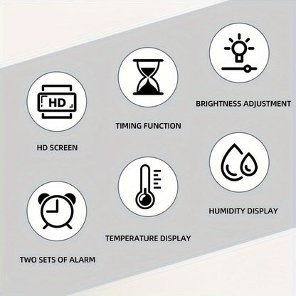 Réveil LED à grand écran avec télécommande à atténuation automatique – Horloge numérique de 15 pouces affichant l'heure, la date, le jour de la semaine, la température et l'humidité – Horloge de chevet pour seniors, salon, bureau