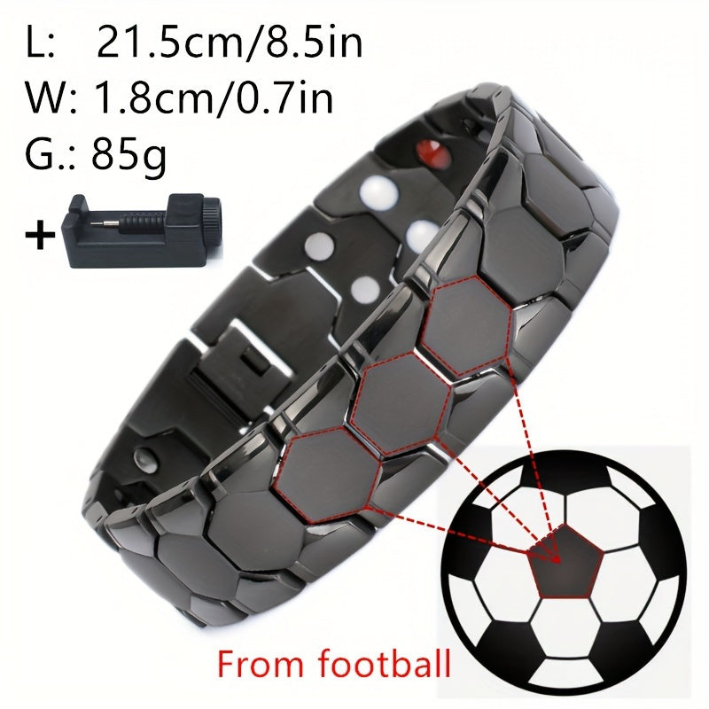 Bracelet magnétique sphérique pour homme en acier titane – Bracelet minimaliste élégant pour homme, cadeau idéal pour la fête des pères, disponible en noir, argent et or