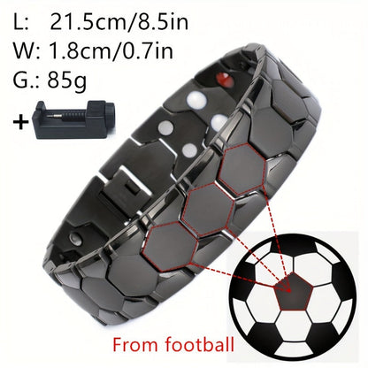 Bracelet magnétique sphérique pour homme en acier titane – Bracelet minimaliste élégant pour homme, cadeau idéal pour la fête des pères, disponible en noir, argent et or