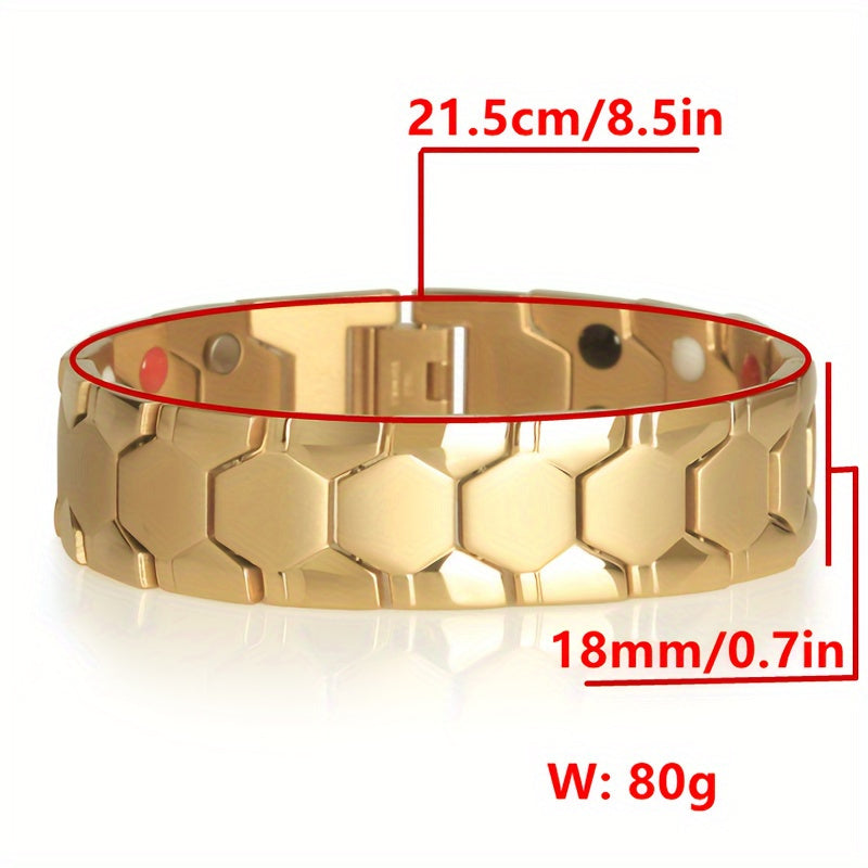 Bracelet magnétique sphérique pour homme en acier titane – Bracelet minimaliste élégant pour homme, cadeau idéal pour la fête des pères, disponible en noir, argent et or