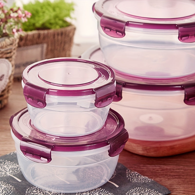 Ensemble de 3 ou 4 récipients hermétiques pour réfrigérateur - Boîtes de rangement en plastique grande capacité pour fruits, légumes, viande, œufs, restes - Empilables, sans BPA, faciles à nettoyer, conservation fraîcheur