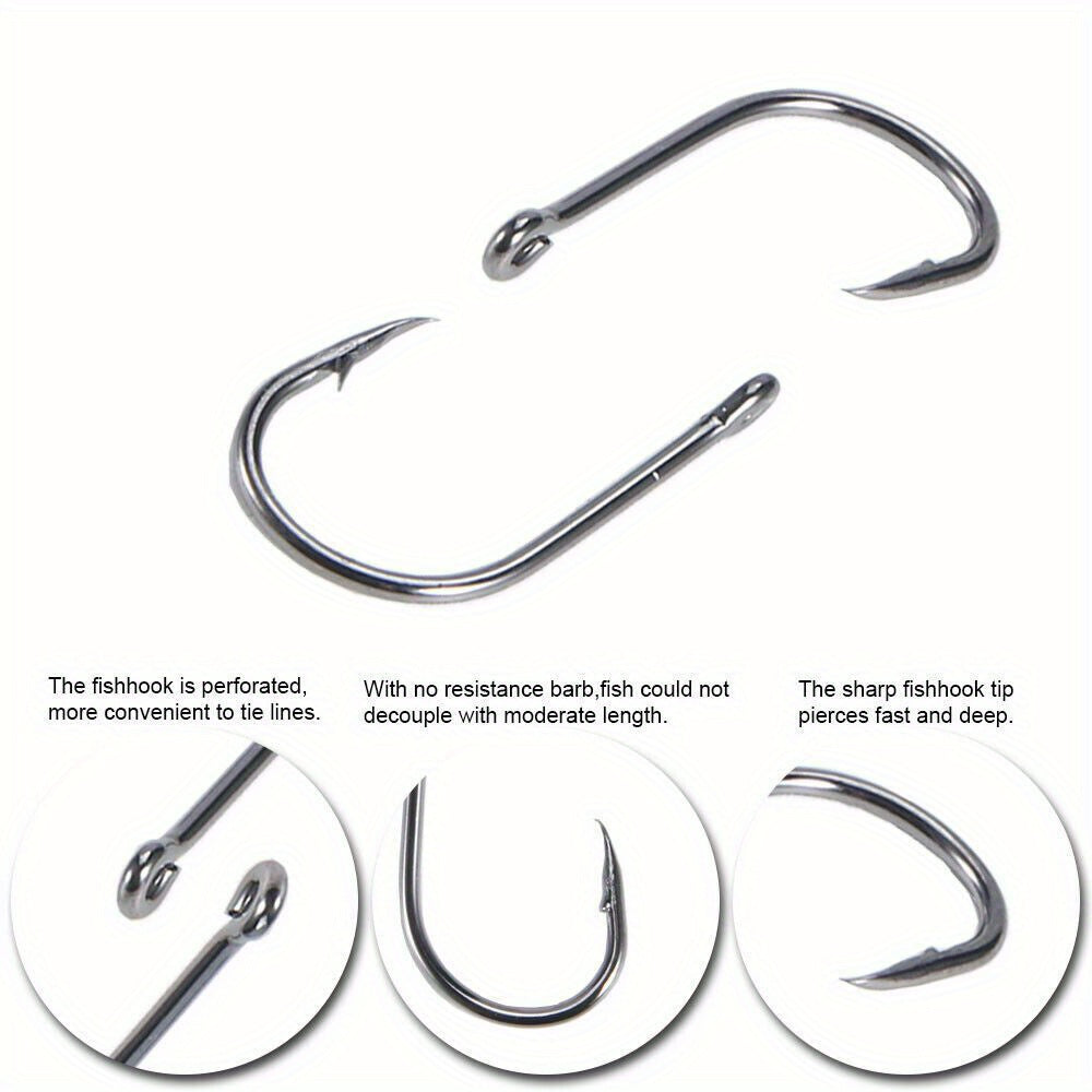 1000 hameçons assortis, tailles n°3 à n°12, en acier au carbone, pointus et ardillonnés, avec boîte de rangement portable, équipement de pêche en eau douce et en mer pour bar, truite et carpe – Noir et argent