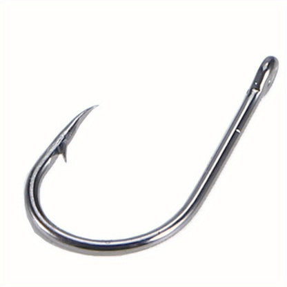 1000 hameçons assortis, tailles n°3 à n°12, en acier au carbone, pointus et ardillonnés, avec boîte de rangement portable, équipement de pêche en eau douce et en mer pour bar, truite et carpe – Noir et argent