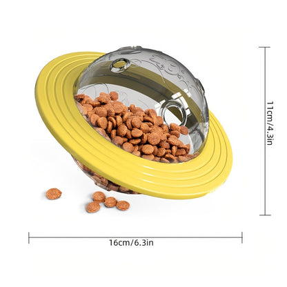 UFO Interactive Dog Treat Dispensing Ball IQ Puzzle Toy Slow Feeder Food Ball for Dogs Mental Enrichment Toy for Small Medium Large Dogs Boredom Buster