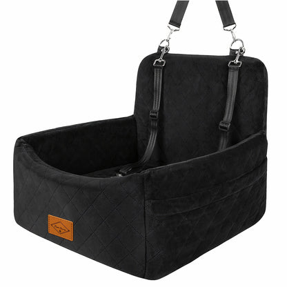 Siège rehausseur pour chien avec sangle de sécurité – Panier de voyage confortable et surélevé pour petits et moyens chiens, design stable et antidérapant, facile à nettoyer, 8 couleurs disponibles